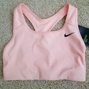 NWT NIKE womens Dri-fit Racerback Med Impact Sports Bra Sz Xs